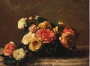 Henri Fantin-Latour Roses in a Bowl oil painting reproduction